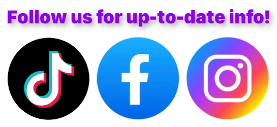 Follow us on Tiktok, Facebook & Instagram